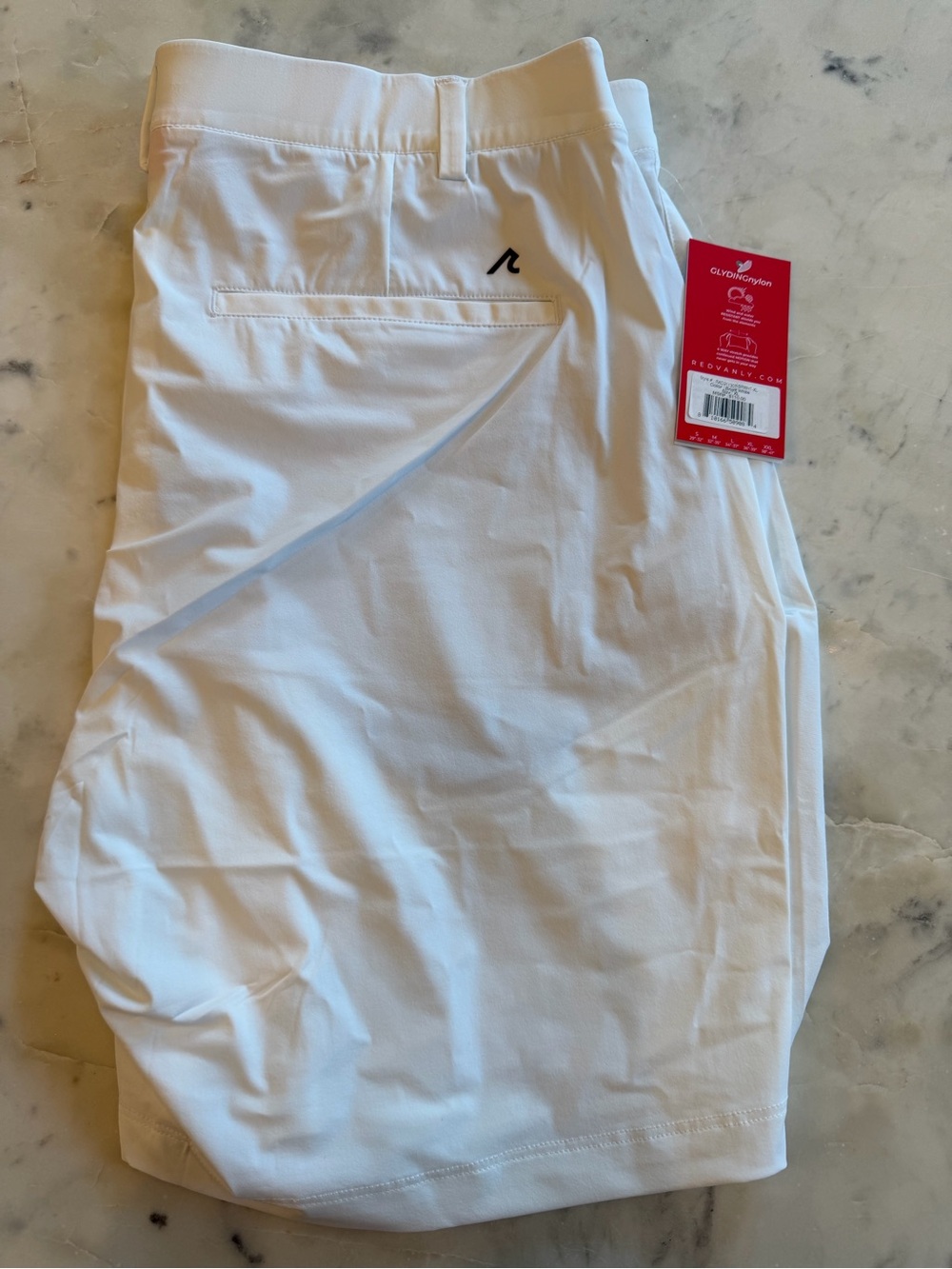 REDVANLY Hanover Shorts | Bright White | Size XL | NWT